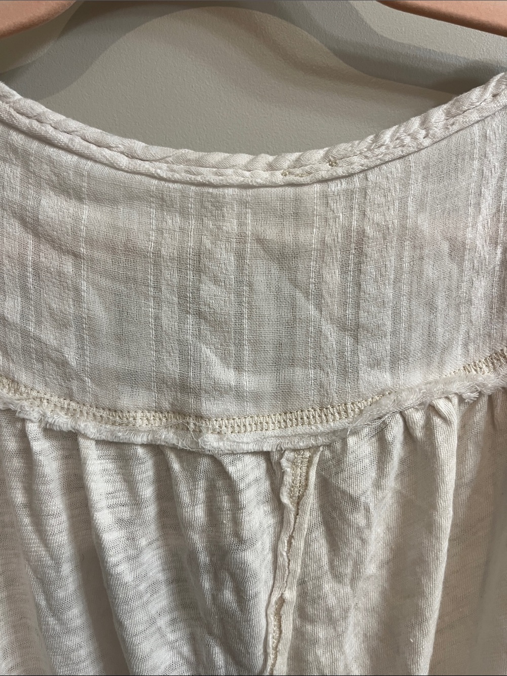 Free People Cream Button-Front Peasant Tunic - Picture 12 of 16